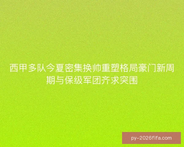 西甲多队今夏密集换帅重塑格局豪门新周期与保级军团齐求突围 西甲多队今夏密集换帅重塑格局豪门新周期与保级军团齐求突围