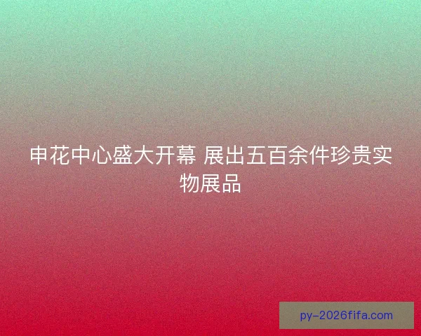 申花中心盛大开幕 展出五百余件珍贵实物展品 申花中心盛大开幕 展出五百余件珍贵实物展品